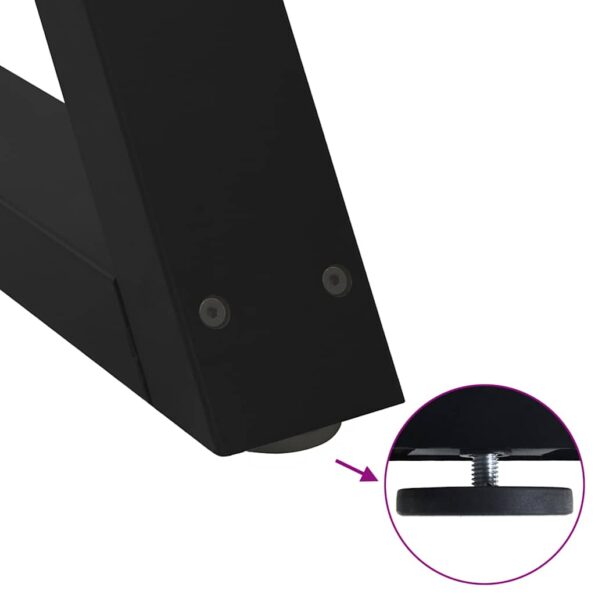 vidaXL Nohy konferenčného stolíka 2 ks Čierna 60x(30-31,3) cm Oceľ – Obrázok 9