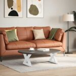 vidaXL Nohy konferenčného stolíka 2 ks biele 60x(30-31,3) cm oceľové – Obrázok 3