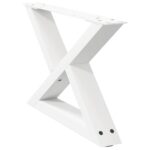 vidaXL Nohy konferenčného stolíka 2 ks biele 60x(30-31,3) cm oceľové – Obrázok 4
