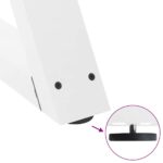 vidaXL Nohy konferenčného stolíka 2 ks biele 60x(30-31,3) cm oceľové – Obrázok 9