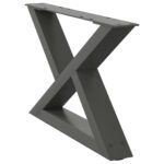 vidaXL Nohy konferenčného stolíka 2 ks Antracit 60x(30-31,3) cm Oceľ – Obrázok 4