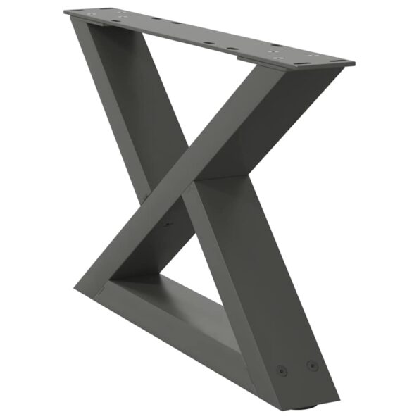 vidaXL Nohy konferenčného stolíka 2 ks Antracit 60x(30-31,3) cm Oceľ – Obrázok 4