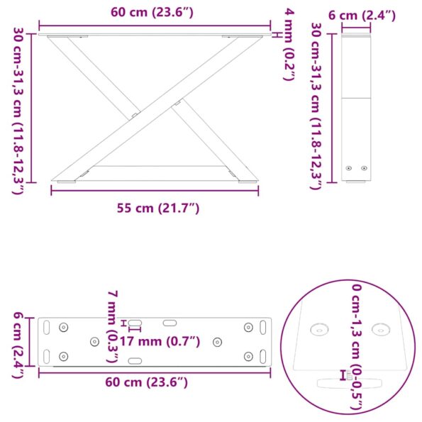 VXL8721102958564_g_en_hd_9.jpg VidaXL Nohy konferenčného stolíka 2 ks Prírodná oceľ 60x(30-31,3) cm – Obrázok 10