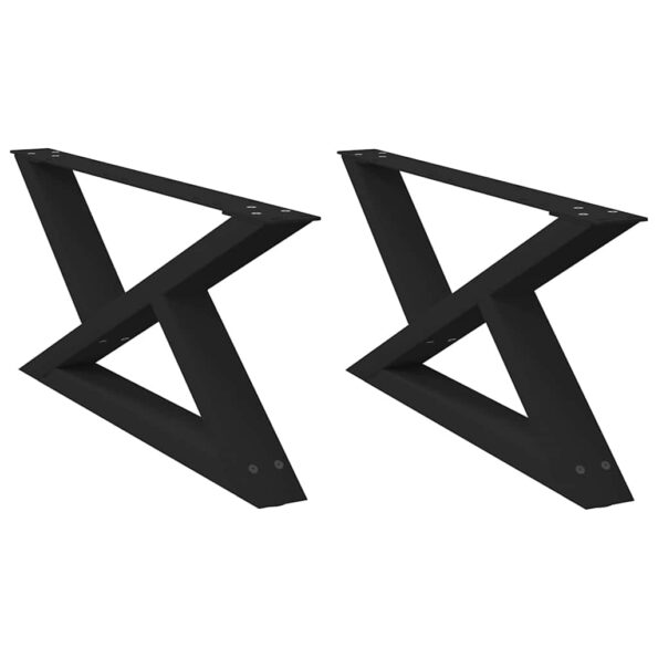 vidaXL Nohy konferenčného stolíka 2 ks Čierna 70x(30-31,3) cm Oceľ – Obrázok 2