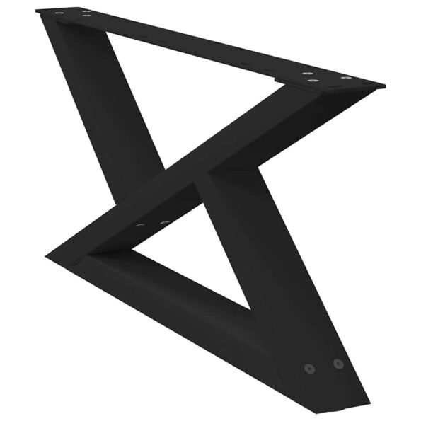 vidaXL Nohy konferenčného stolíka 2 ks Čierna 70x(30-31,3) cm Oceľ – Obrázok 4