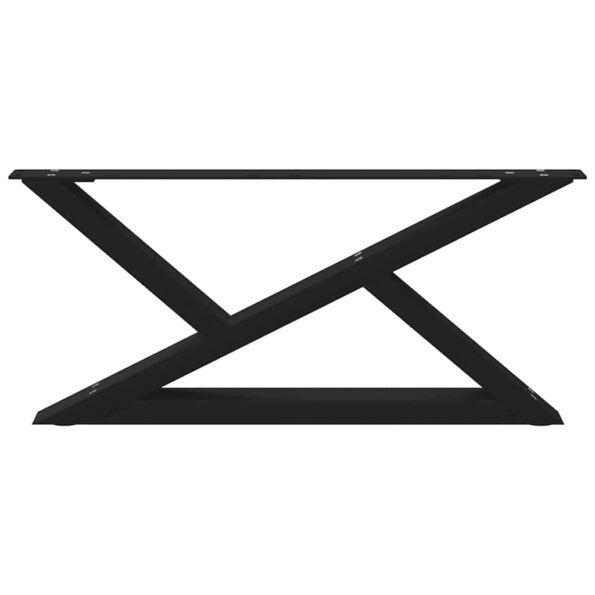 vidaXL Nohy konferenčného stolíka 2 ks Čierna 70x(30-31,3) cm Oceľ – Obrázok 5