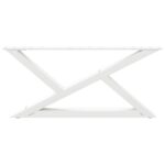 vidaXL Nohy konferenčného stolíka 2 ks Biela 70x(30-31,3) cm Oceľ – Obrázok 5