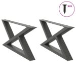 vidaXL Nohy konferenčného stolíka 2 ks Antracit 70x(30-31,3) cm Oceľ