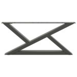 vidaXL Nohy konferenčného stolíka 2 ks Antracit 70x(30-31,3) cm Oceľ – Obrázok 5