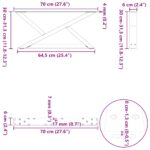 vidaXL Nohy konferenčného stolíka 2 ks Antracit 70x(30-31,3) cm Oceľ – Obrázok 10