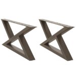vidaXL Nohy konferenčného stolíka 2 ks, prírodná oceľ 70 x (30-31,3) cm, oceľ – Obrázok 2