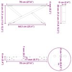 vidaXL Nohy konferenčného stolíka 2 ks, prírodná oceľ 70 x (30-31,3) cm, oceľ – Obrázok 10