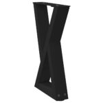 vidaXL Nohy konferenčného stolíka 2 ks Čierna 28x(42-43,3) cm Oceľ – Obrázok 4