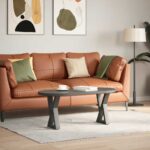 vidaXL Nohy konferenčného stolíka 2 ks antracitové 38x(42-43,3) cm oceľové – Obrázok 3