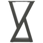 vidaXL Nohy konferenčného stolíka 2 ks antracitové 38x(42-43,3) cm oceľové – Obrázok 5