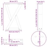 vidaXL Nohy konferenčného stolíka 2 ks antracitové 38x(42-43,3) cm oceľové – Obrázok 10