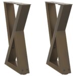 vidaXL Nohy konferenčného stolíka 2 ks, prírodná oceľ 38 x (42-43,3) cm, oceľ – Obrázok 2
