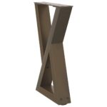 vidaXL Nohy konferenčného stolíka 2 ks, prírodná oceľ 38 x (42-43,3) cm, oceľ – Obrázok 4