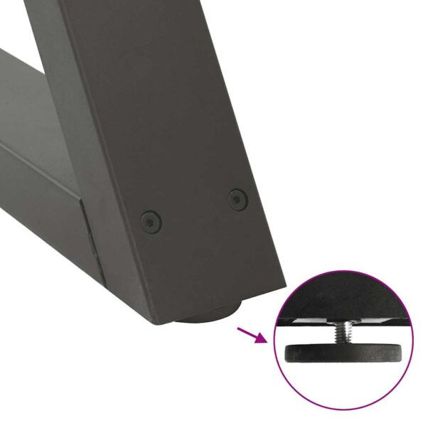 vidaXL Nohy konferenčného stolíka 2 ks Antracit 50x(42-43,3) cm Oceľ – Obrázok 9