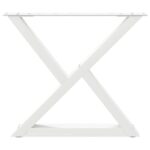 vidaXL Nohy konferenčného stolíka 2 ks biele 60 x (42-43,3) cm oceľové – Obrázok 5