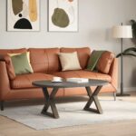 VidaXL Nohy konferenčného stolíka 2 ks Prírodná oceľ 60x(42-43,3) cm – Obrázok 3