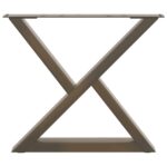 VidaXL Nohy konferenčného stolíka 2 ks Prírodná oceľ 60x(42-43,3) cm – Obrázok 5