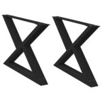 vidaXL Nohy konferenčného stolíka 2 ks Čierna 70x(42-43,3) cm Oceľ – Obrázok 2