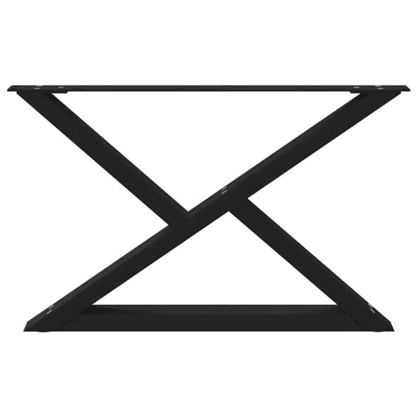 vidaXL Nohy konferenčného stolíka 2 ks Čierna 70x(42-43,3) cm Oceľ – Obrázok 5