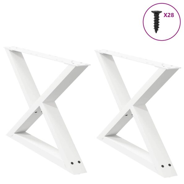 VXL8721102958786_a_en_hd_1.jpg VidaXL Nohy konferenčného stolíka 2 ks Biela 70x(42-43,3) cm Oceľ – Obrázok 1