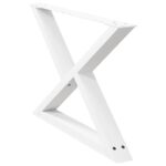 VidaXL Nohy konferenčného stolíka 2 ks Biela 70x(42-43,3) cm Oceľ – Obrázok 4
