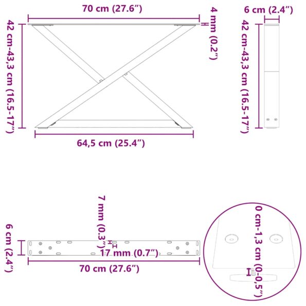 VXL8721102958786_g_en_hd_9.jpg VidaXL Nohy konferenčného stolíka 2 ks Biela 70x(42-43,3) cm Oceľ – Obrázok 10
