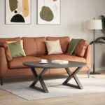 vidaXL Nohy konferenčného stolíka 2 ks antracitové 70x(42-43,3) cm oceľové – Obrázok 3