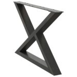 vidaXL Nohy konferenčného stolíka 2 ks antracitové 70x(42-43,3) cm oceľové – Obrázok 4