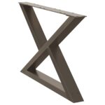 VidaXL Nohy konferenčného stolíka 2 ks Prírodná oceľ 70x(42-43,3) cm – Obrázok 4