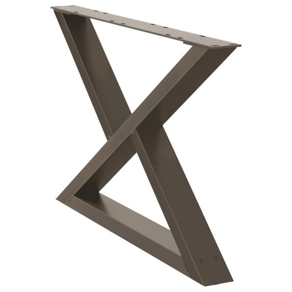 VidaXL Nohy konferenčného stolíka 2 ks Prírodná oceľ 70x(42-43,3) cm – Obrázok 4