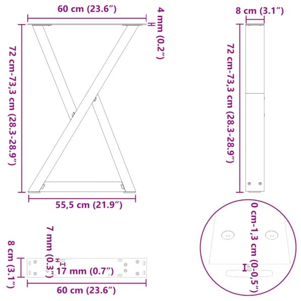 VXL8721102958854_g_en_hd_9.jpg vidaXL Nohy jedálenského stola 2 ks Čierna 60x(72-73,3) cm Oceľ – Obrázok 10