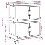 vidaXL stohovateľný úložný box kolesami 2vrstvový 28L 48,5x29,5x59,5cm – Obrázok 12