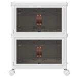 vidaXL stohovateľný úložný box kolesami 2vrstvový 28L 48,5x29,5x59,5cm – Obrázok 4