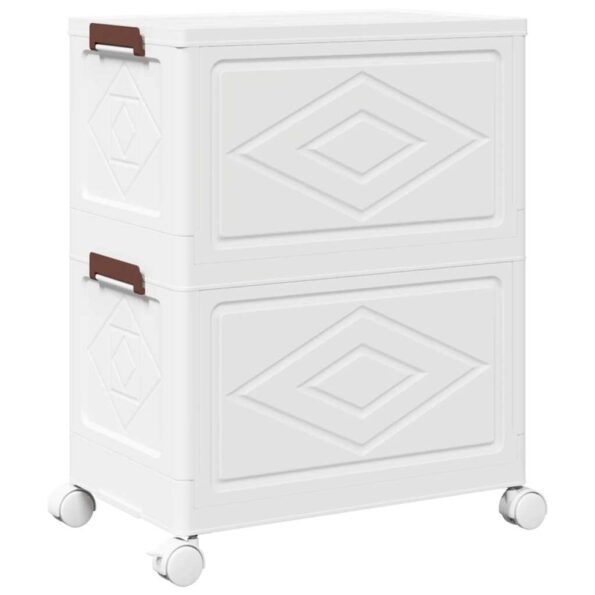 vidaXL stohovateľný úložný box kolesami 2vrstvový 28L 48,5x29,5x59,5cm – Obrázok 7