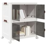 vidaXL stohovateľný úložný box s kolesami 2-poschodový 75L 64x40x76 cm