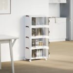vidaXL stohovateľný úložný box kolesami 4vrstvový 28L 48x29,5x112,5 cm – Obrázok 3