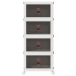 vidaXL stohovateľný úložný box kolesami 4vrstvový 28L 48x29,5x112,5 cm – Obrázok 4