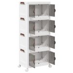 vidaXL stohovateľný úložný box kolesami 4vrstvový 28L 48x29,5x112,5 cm – Obrázok 5