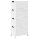 vidaXL stohovateľný úložný box kolesami 4vrstvový 28L 48x29,5x112,5 cm – Obrázok 7