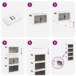 vidaXL stohovateľný úložný box kolesami 4vrstvový 28L 48x29,5x112,5 cm – Obrázok 8