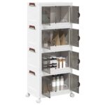 vidaXL stohovateľný úložný box kolesami 4vrstvový 28L 48x29,5x112,5 cm