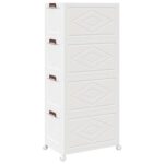 vidaXL stohovateľný úložný box kolesami 4poschodový 75L 64x40x141,5 cm – Obrázok 7