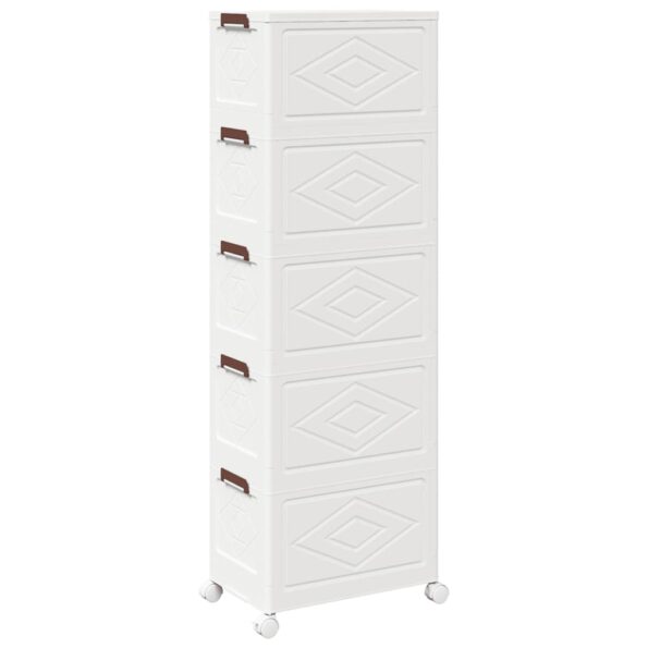 vidaXL stohovateľný úložný box kolesami 5vrstvový 28L 48,5x29,5x139 cm – Obrázok 7