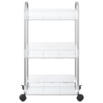 VidaXL úložný vozík 3-poschodový priehľadný 37x28x68 cm akryl – Obrázok 4