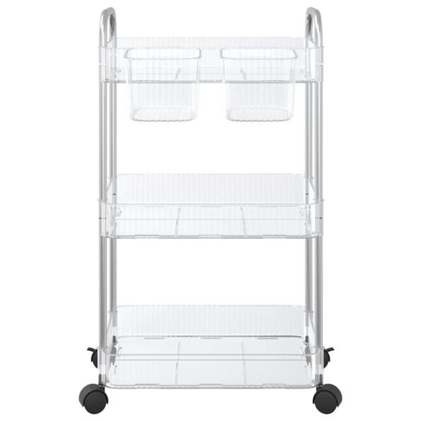 VXL8721102959264_g_en_hd_2.jpg VidaXL úložný vozík 3-poschodový priehľadný 37x28x68 cm akryl – Obrázok 4